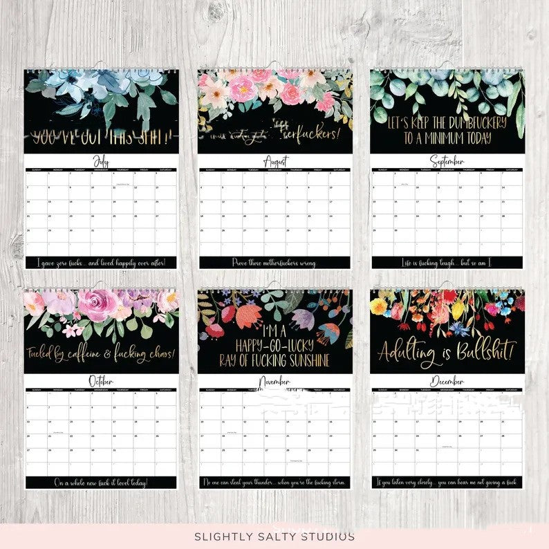 2024 Calendar For Tired-Ass Women - Women's Calendar - Calendar Gifts - Funny Gifts For Her