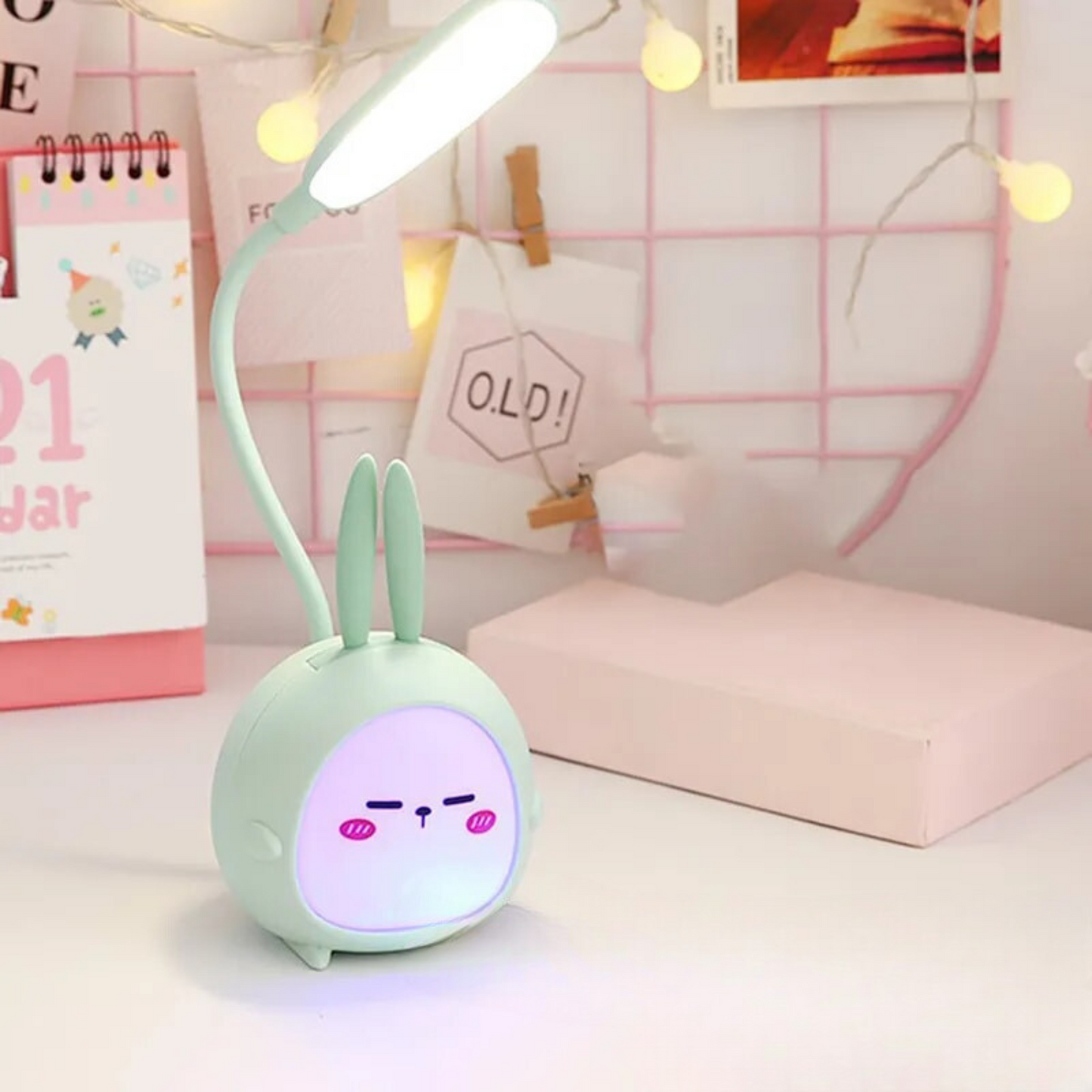 Cute Cartoon LED Desk Lamp - USB Rechargeable