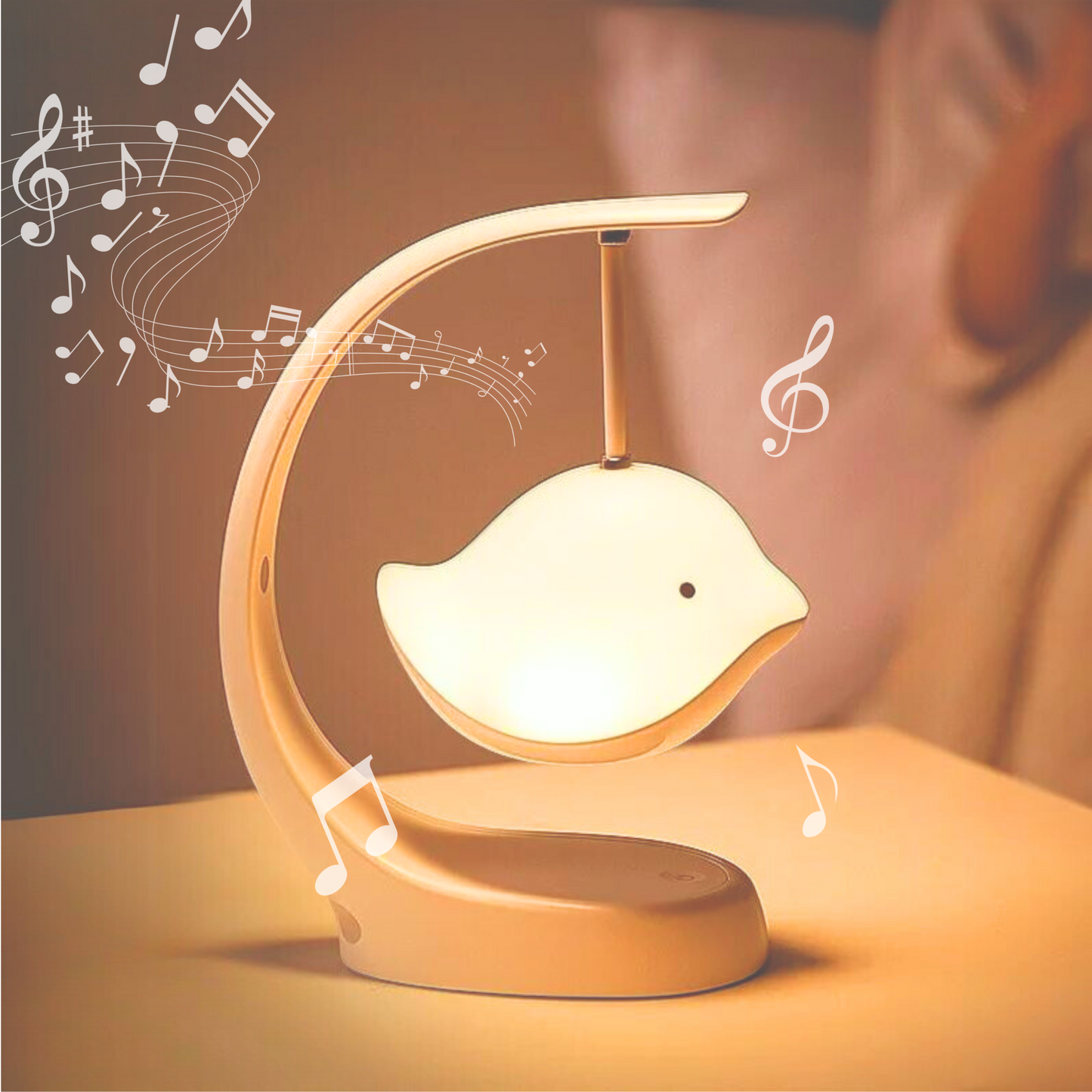 LED Wireless Bluetooth Speaker Bird Baby Night Light