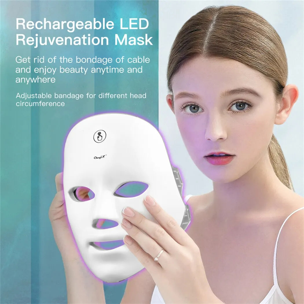 LED Facial Light Therapy Mask - Anti-aging, Reduces Wrinkles, Collaging Boosting