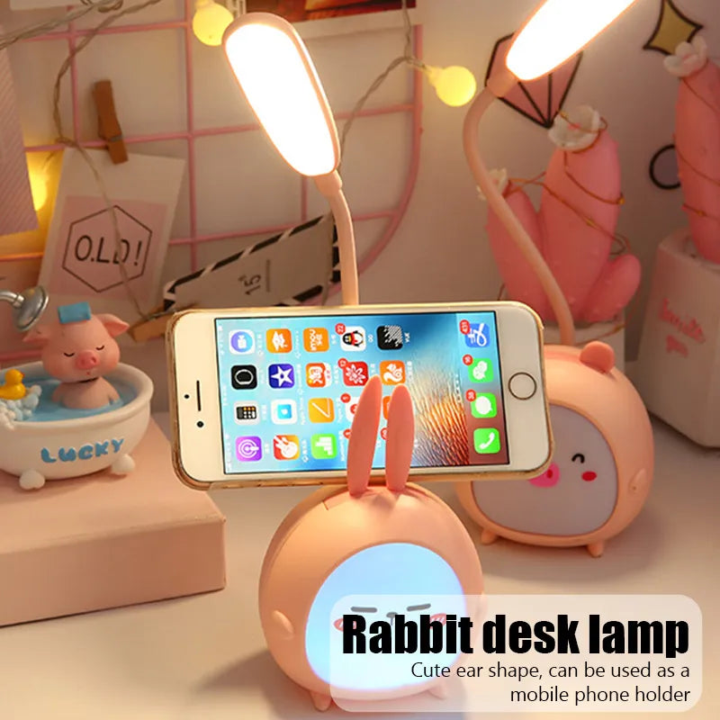 Cute Cartoon LED Desk Lamp - USB Rechargeable