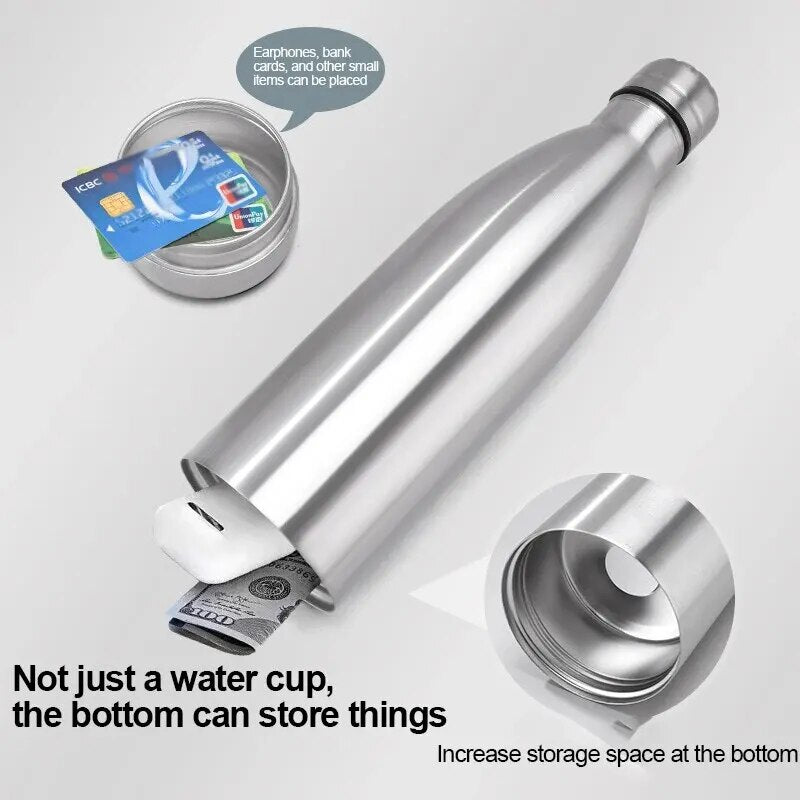 Safe Water Bottle with Hidden Compartment