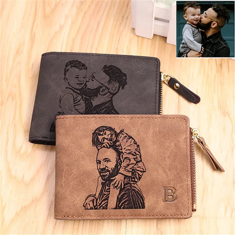 Personalised Photo Wallet For Him - Gifts For Him Custom Men's Wallet